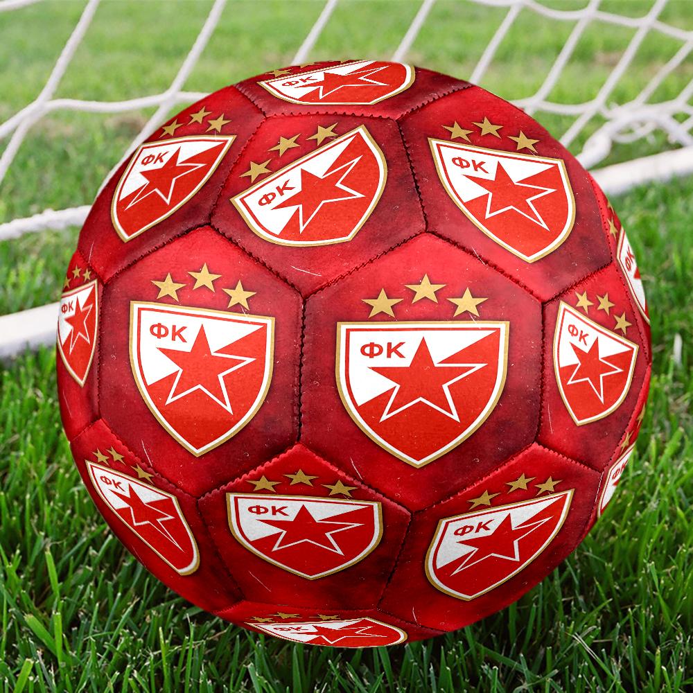 Crvena Zvezda Size 5 Soccer Ball,Indoor/Outdoor Suitable for Training Matches Tournaments Practice Games Perfect Gift for Fan