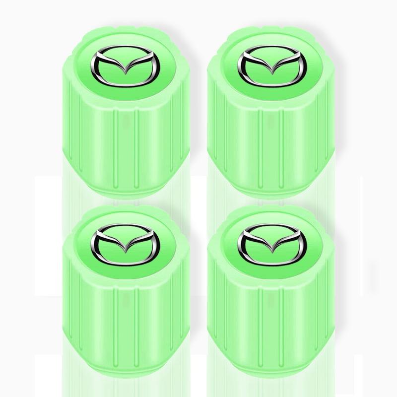 Luminous Car Tire Valve Caps Fluorescent Motorcycle Wheel Tyre For Mazda 3 6 CX5 2 CX3 CX9 MX5 Axela Demio MS CX5 2 Axela Demio Atenza MS GJI GH BK MP