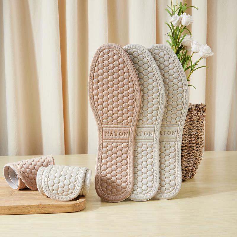 Ultra-Soft, Breathable, Thin Summer Sports Insoles – Unisex, Sweat-Absorbing, Shock-Absorbing, Non-Slip Leather