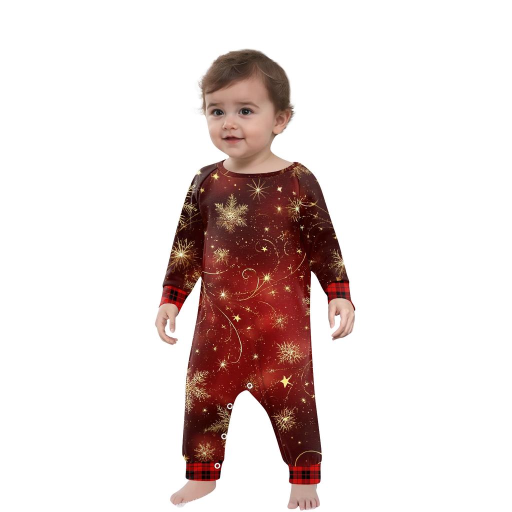 Christmas Prints Family Matching Long Sleeve Tops+Pants Set Family Matching Sets