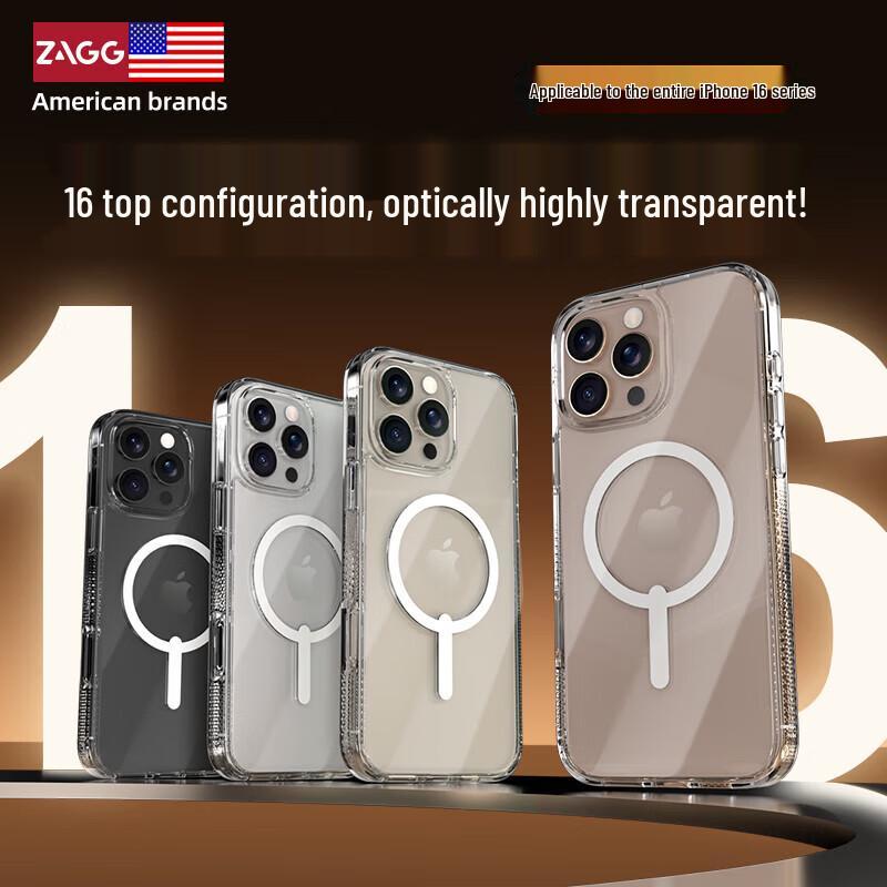 

ZAGG iPhone 16 Transparent Magsafe Phone Case