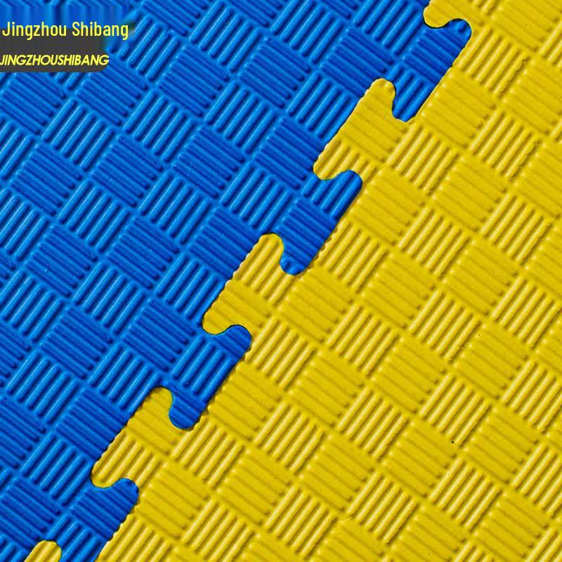 Jingzhou Shibang Five-Stripe Yellow Blue Foam Puzzle Mat