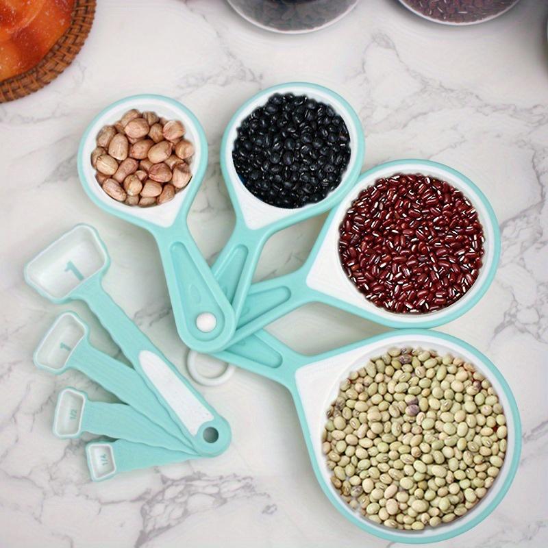 8pcs Collapsible Silicone Measuring Cup And Spoon Set, 4pcs Expandable Measuring Cup And Spoon Set, Food-Grade Baking Tools.