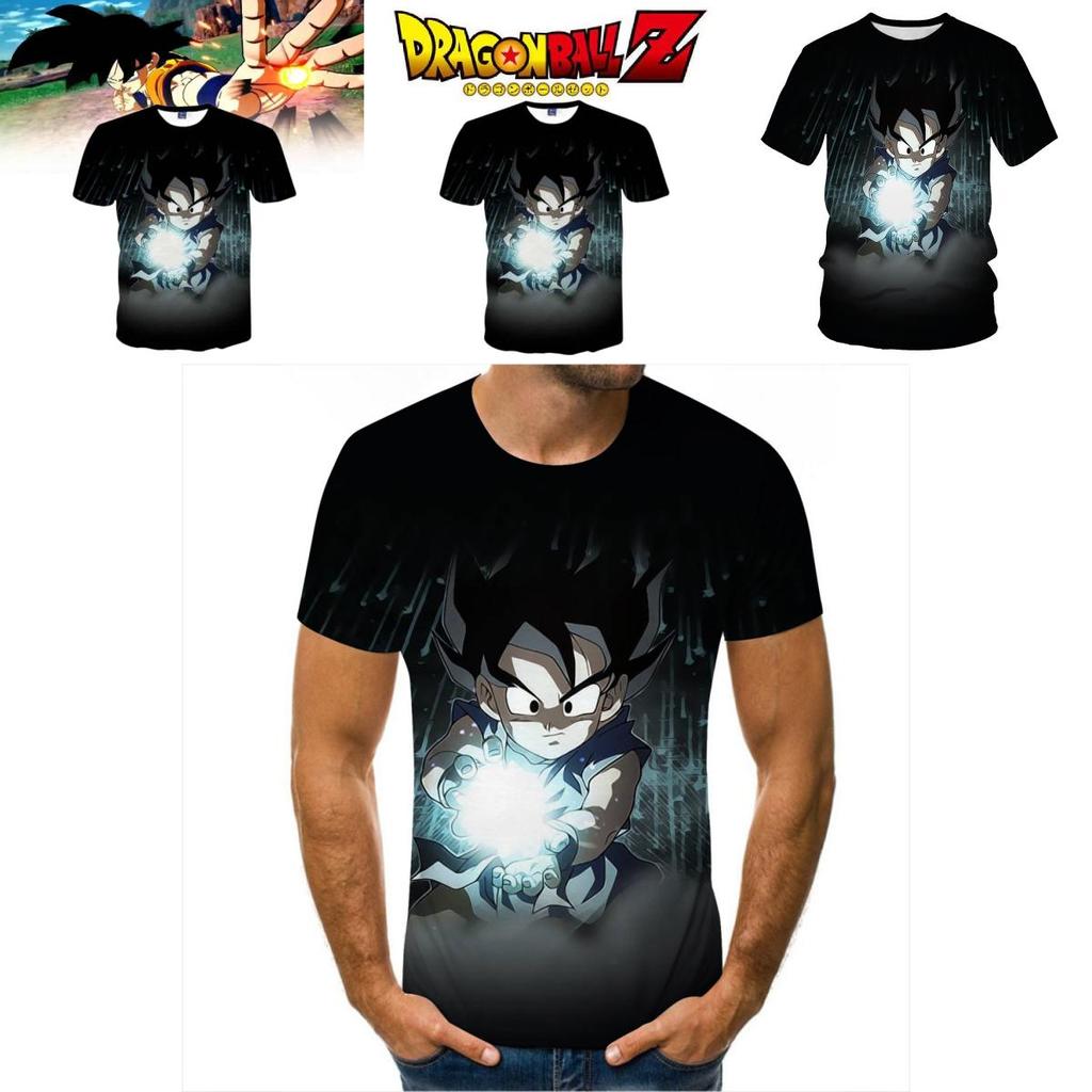 Trendy Anime Dragon Ball Series Men's T-shirt With Unique 3d Digital Print For Casual Wear