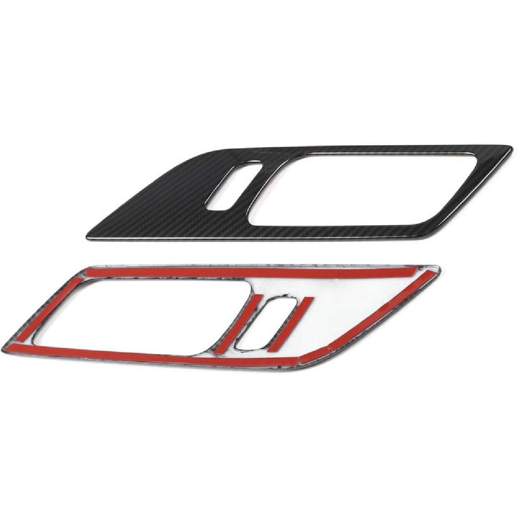 RT-TCZ Car Door Interior Handle Button Decoration Moulding Frame Cover Trim for Ford Mustang 2015 2016 2017 2018 2019 2020 2021(Carbon Fiber Veins)