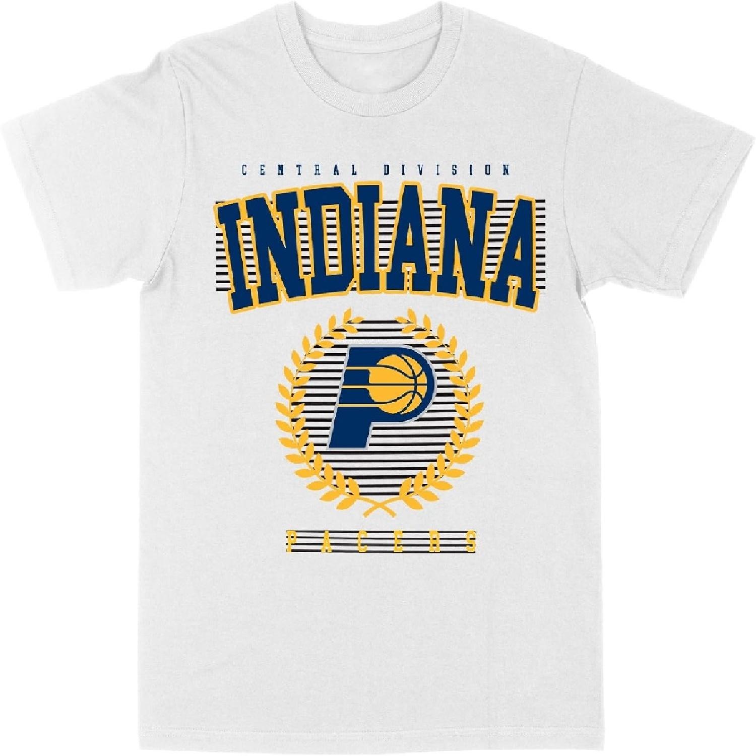 Белая футболка Philcos NBA Indiana Pacers с печатью дивизиона S
