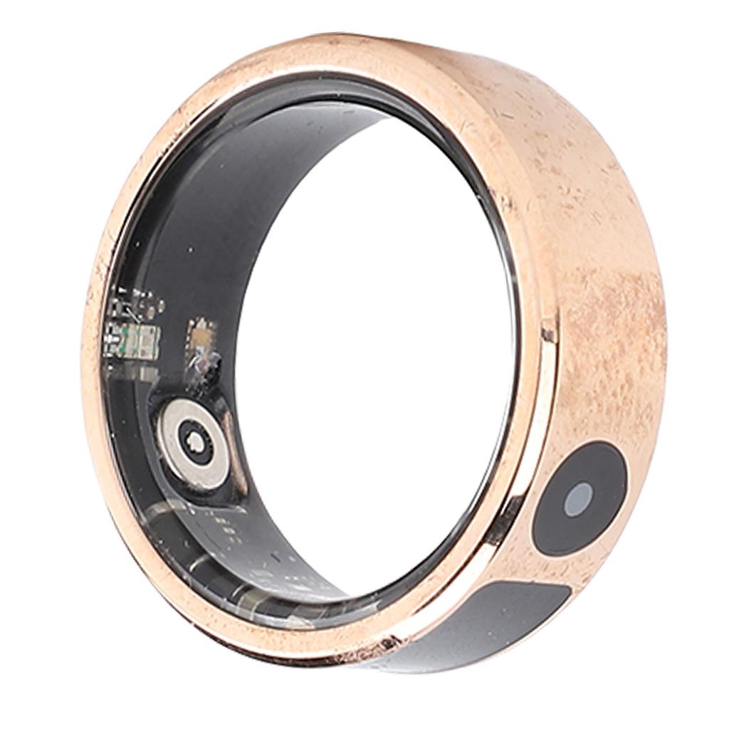 Touch Color Screen Smart Ring Gold Step Counting Smart Sleep Ring with APP Multiple Sports Modes for