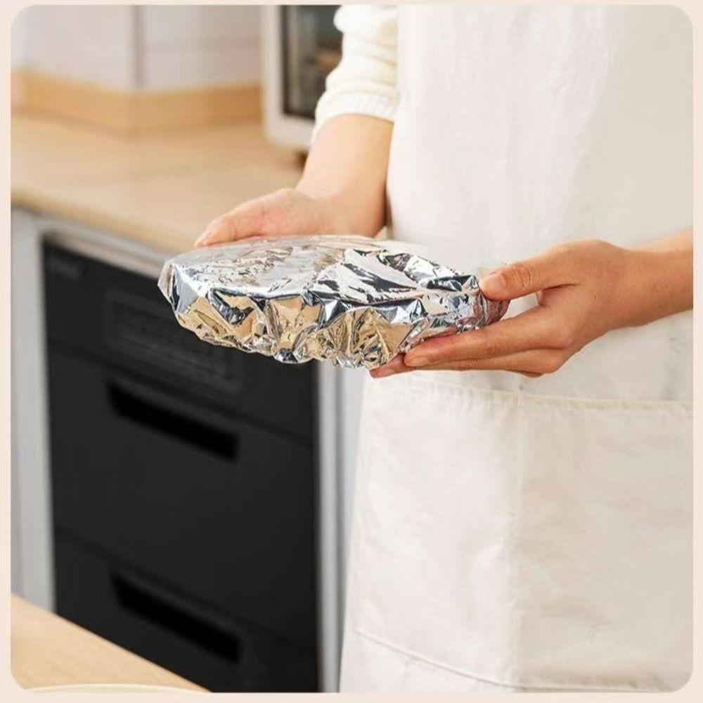 10Pcs Aluminum Foil Food Insulation Cover Refrigerator Accessories Saran Wrap  Kitchen Tools
