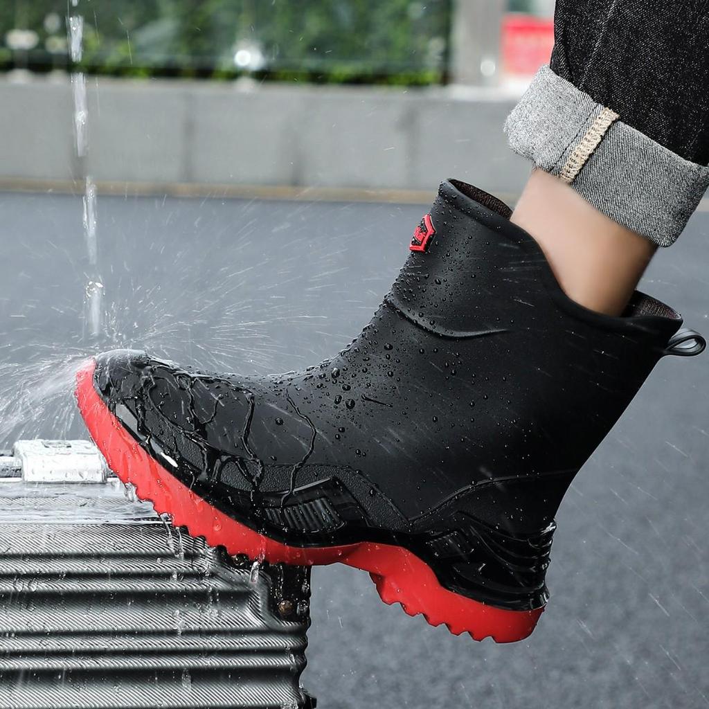 Men's Outdoor Non-Slip Waterproof Rain Boots for Mountain Climbing & Fishing