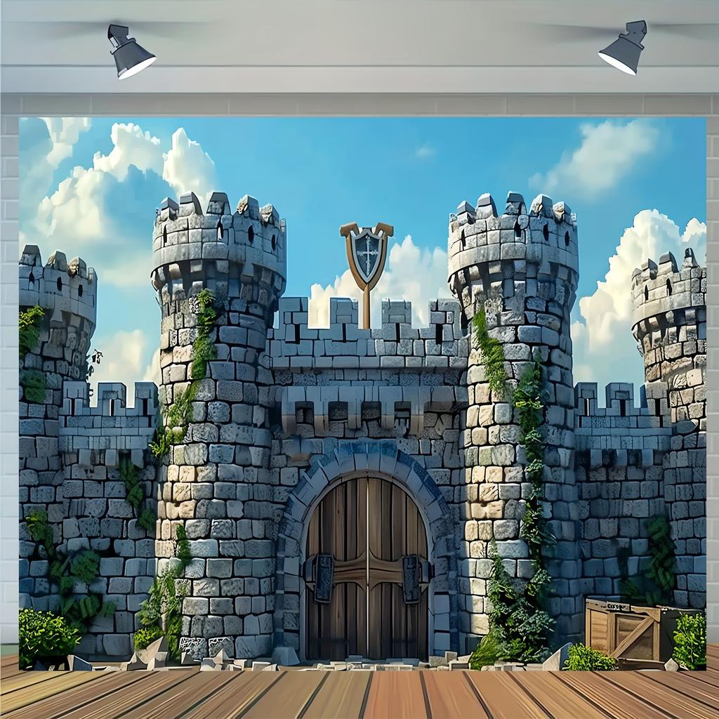Multi-functional Medieval Castle and Knight Party Background - Polyester  No Power Required - Perfect for VBS