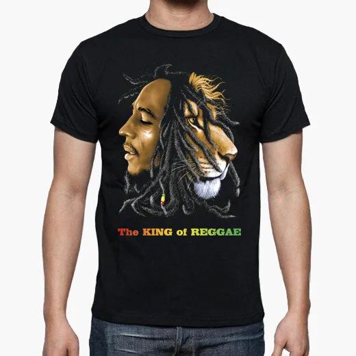 The King of Reggae Bob Marley TShirt Summer Cotton ONeck Short Sleeve Mens T Shirt New S3XL