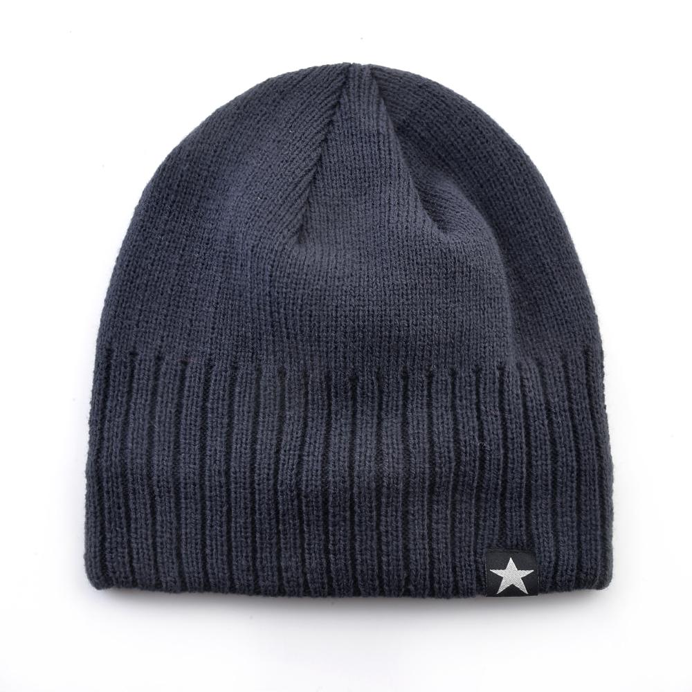 

Мужские шапки Skullies, вязаные шерстяные шапки, мужские зимние вязаные толстые шапки-бини, двухслойная однотонная бархатная теплая шапка 56-59cm