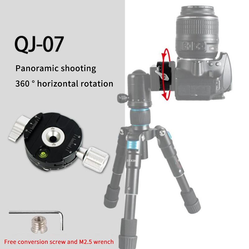 1 Set 360° Rotate Panoramic Shooting Clamp For Arca Swiss Camera Tripod Quick Release Clamp Holder Tripod Mount Plate Adapter