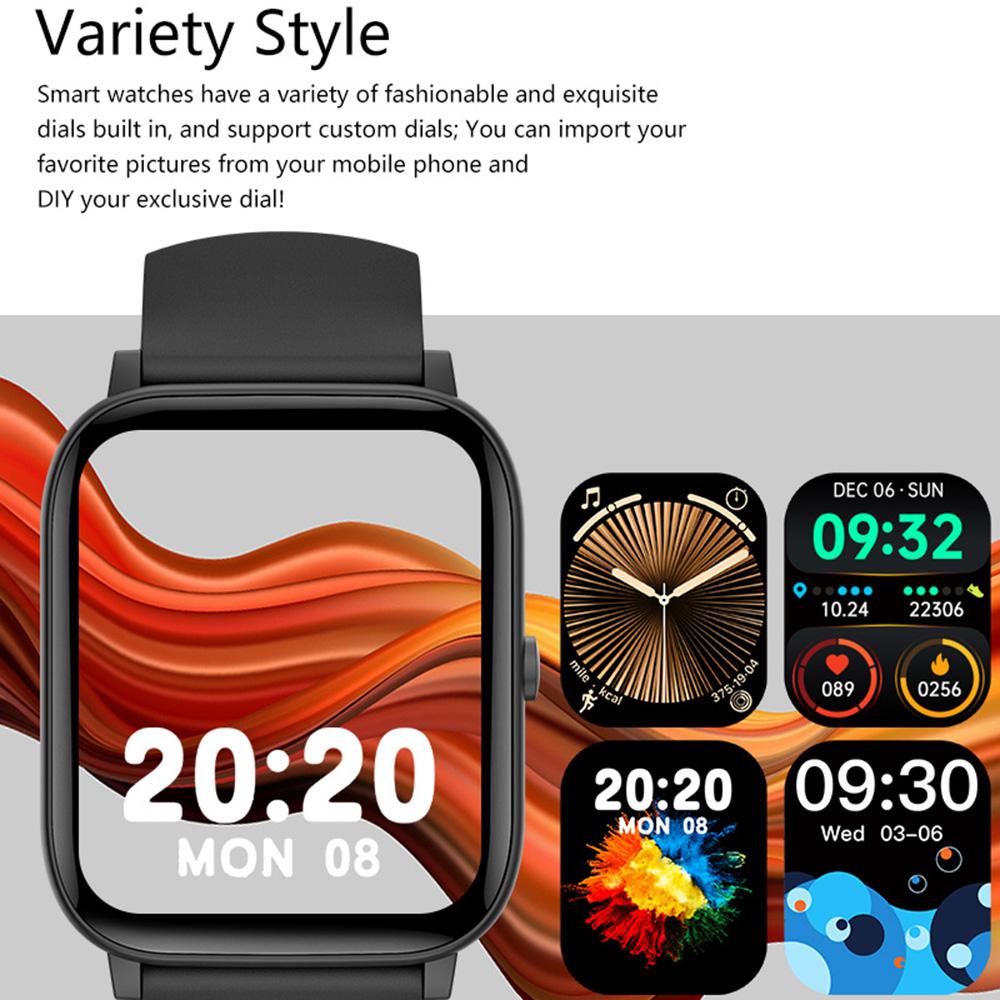 C09 Smart Watch 1.85-inch TFT Screen Bluetooth-compatible Call Heart Rate Blood Pressure Monitor Watch