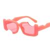 Hip Hop Square Sunglasses Women Men Off Notch Hole Design White Sun Glasses Blue Ladies Vintage Eyewear UV Protection