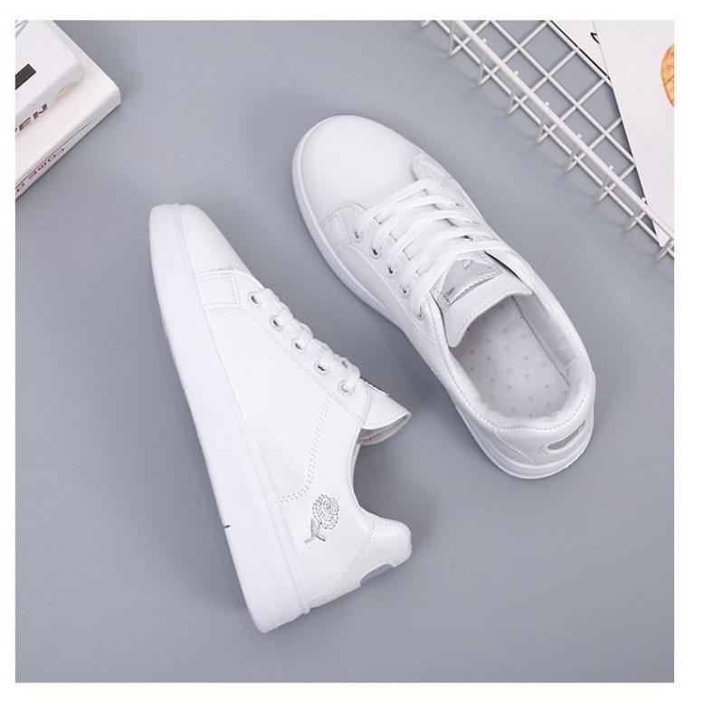 Scarpe da donna, scarpe da ginnastica, scarpe casual da studente, scarpe singole stringate a fondo piatto primavera e autunno
