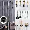 12/1pc Wall Mounted Mop Holder Clips Stainless Steel Mop Broom Hanger Rack Waterproof Kitchen Bathroom Storage Shelf Hooks