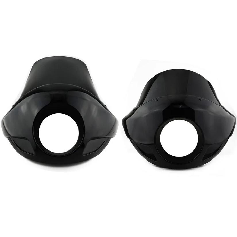 Gloss Black Motorcycle Headlight Fairing Mask 5 3/4" Headlamp Windshield Cover For Harley Sportster Iron Dyna FX XL 883 1200
