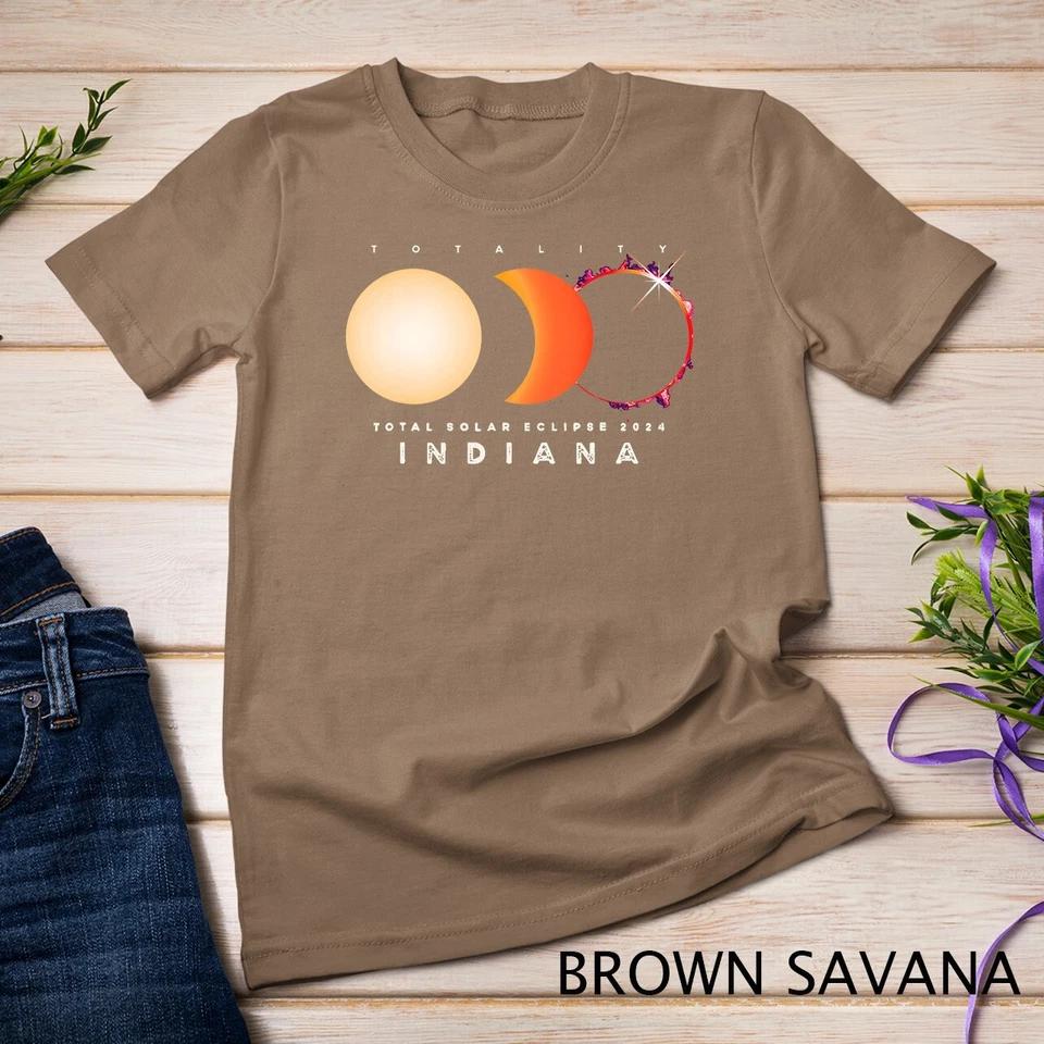 Solar Eclipse 2024 Total Eclipse Indiana America Graphic T-Shirt Unisex T-shirt 2 S