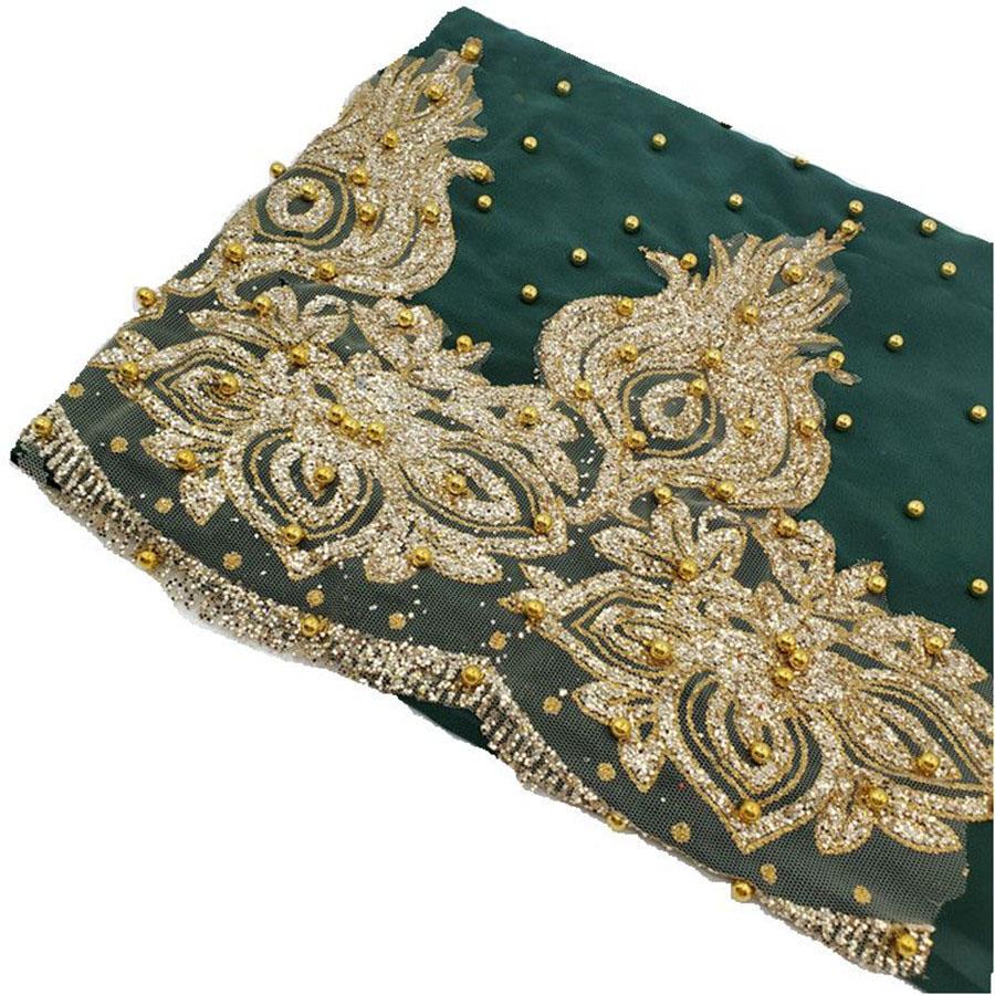 Premium Chiffon Hijabs Scarf Shimmer Gold Glitters Beads Hijab for Muslim Woman Head Scarf Shawl Wrap Lightweight
