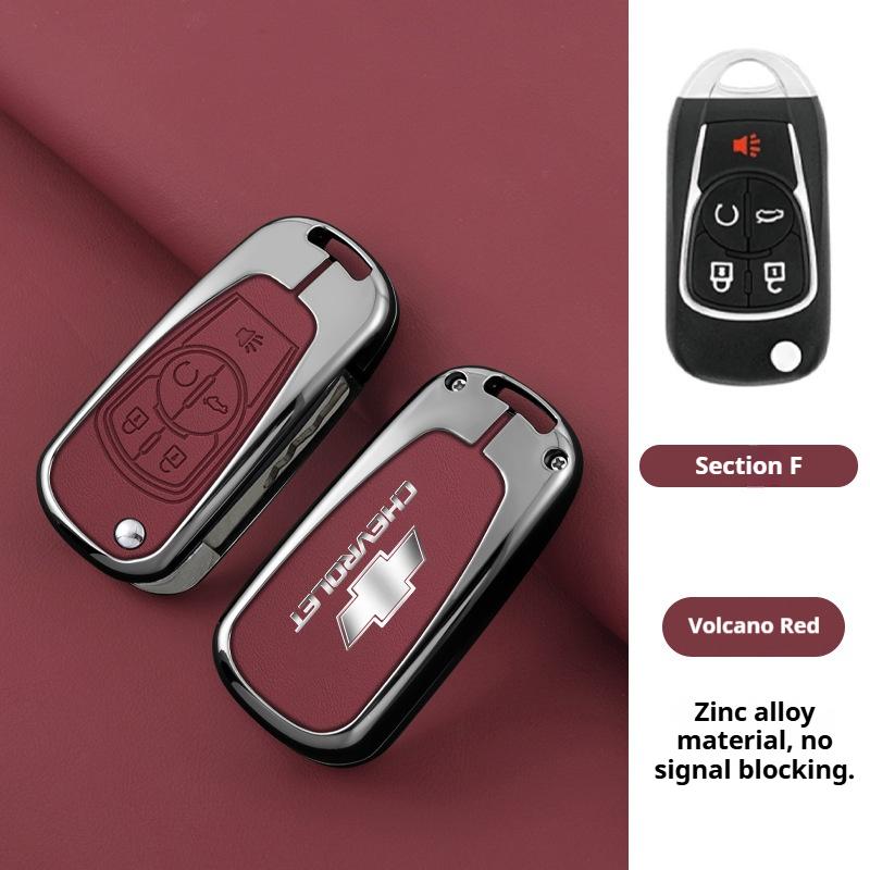Car Key Case Cover Protective Shell for Chevrolet Chevy Malibu Camaro Cruze Traverse Spark Equinox Sonic Volt Leather Keychain