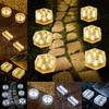 Solar Garden Decoration Light Waterproof IP65 White/Warm White Light Ice Cube Brick Lights Square Rectangle Floor Lighting