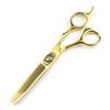 FCG-88 Golden Tiger Hairdressing Scissors Set: Straight, Serrated & Thinning Shears for Salon