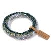 4pcs/set Multi Color Faceted Glass Beads Bracelet Elastic AB Effected Stretch Bracelet Shinning Handmade Crystal Beads Bracelet