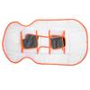 Dog Raincoat Windproof SeeThrough Four Feet Hooded Rain Clothing for Outdoors Waterproof Walking(M Orange)
