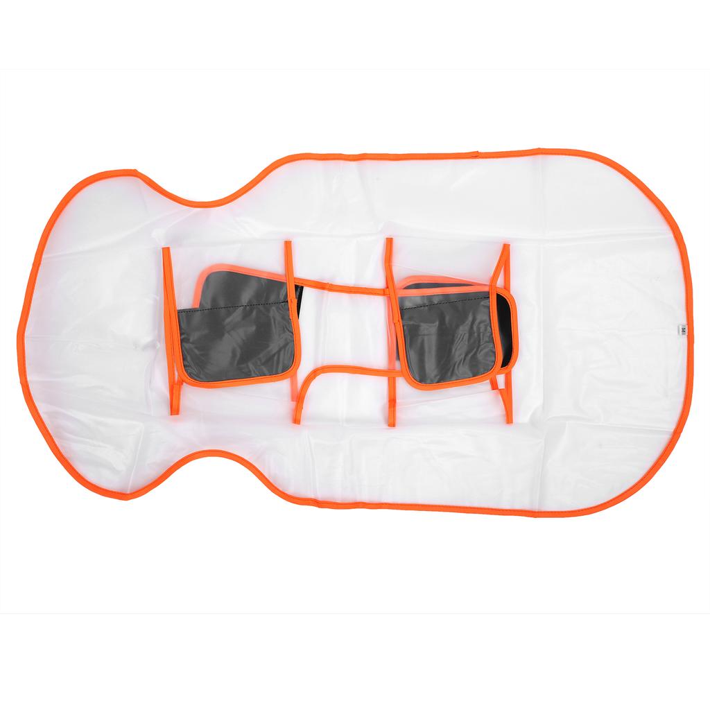 Dog Raincoat Windproof SeeThrough Four Feet Hooded Rain Clothing for Outdoors Waterproof Walking(M Orange)