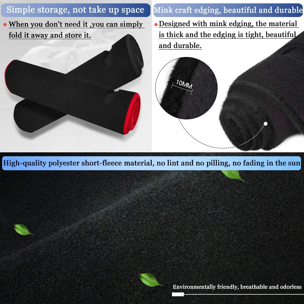 Dashboard Cover Dash Cover Mat Pad Carpet Custom for Jeep Grand Cherokee 2011-2021 Accessories(NOT for Jeep Cherokee & Grand Cherokee L) Anti-Skid