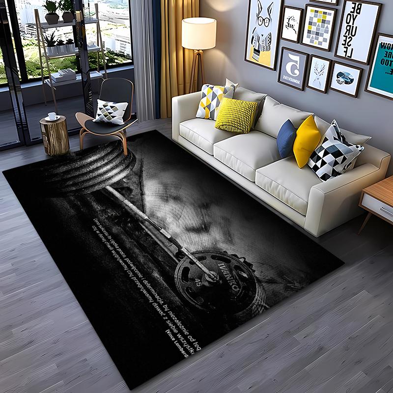 GYM Téma 3D Tisk Velkoplošné Koberce pro Domácí Obývací Pokoj Dětskou Ložnici Pohovku Vstupní Rohožka Kuchyňské Podlahové Koberce ProtiskluzovéDekor