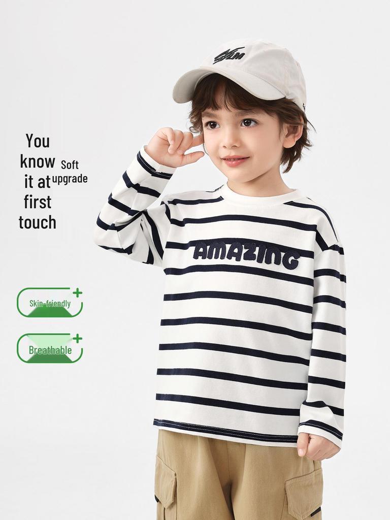 Right European Boys' Long-Sleeve T-Shirt 2026 Spring/Autumn New Style for Toddlers