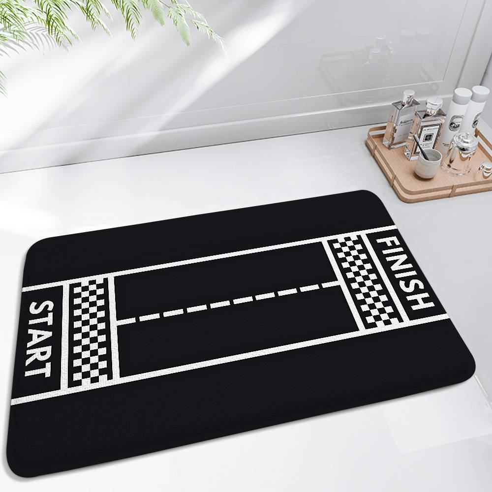 

Sports Theme Racing Track Basketball Court Soccer Floor Mats Home Laundry Rug Carpet For Living Room Decor Lounge Area Anti-sli 40x60cm