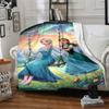 1pc Elsa Anna blanket Lightweight Flannel Throw for Sofa Bed Travel Camping Livingroom Office Couch Chair