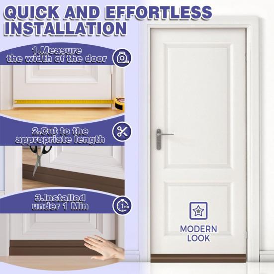 1M Door Bottom Sealing Strip Under-Door Sweep Weather Stripping Light Noise Dust Blocking Windproof Door Stopper Door Bottom Gap Filler Strip