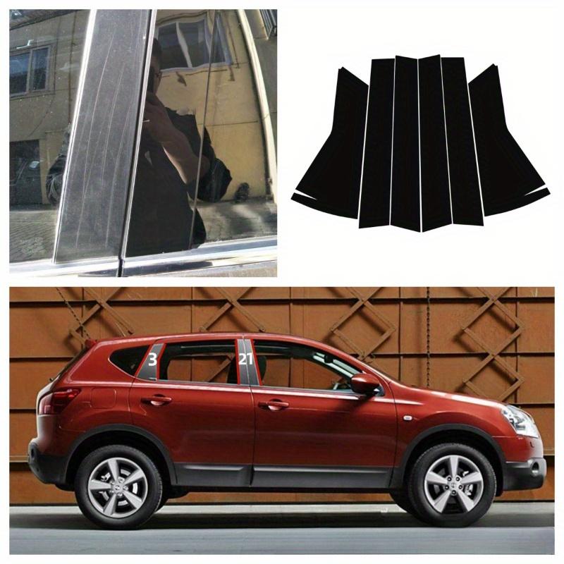 Per Nissan Qashqai J11 2008-2015 2009 2010 2011 2012 2013 2014 Copertura Trim Montante Pilastro B C Finestrino Porta Auto Adesivi PC Nero Lucido Accessori
