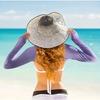 1pc Outdoor Cycling Drive Cool Feeling Viscose Filament Sunshade UV Resistant Golf Sleeve Shawl Shoulder Length Straight Sleeve