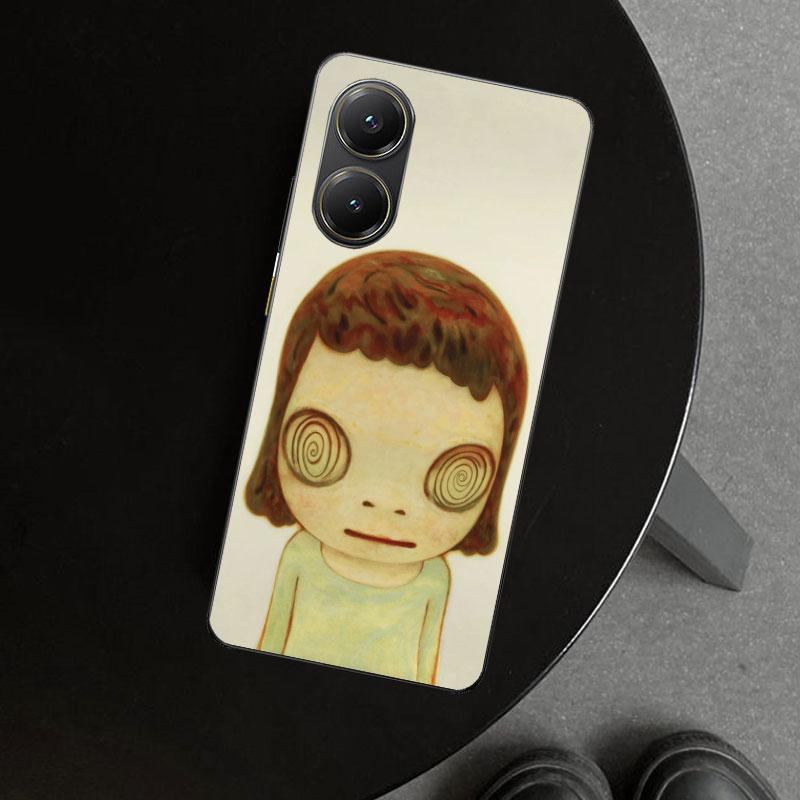 Y-Yoshitomo Nara Phone Case Cover for Xiaomi Poco X6 X5 X7 Pro F7 Ultra Redmi 15C 15 13C 13 12C 12 10C 10 10A 9C 9A 9T 9 Coque P