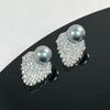 Pearl Mosquito Coil Disc Ear Clips: No-Pierce, Elegant French-Style Earrings for Women