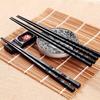Hexagonal Japanese Alloy Chopsticks Set for Sushi and Cuisine