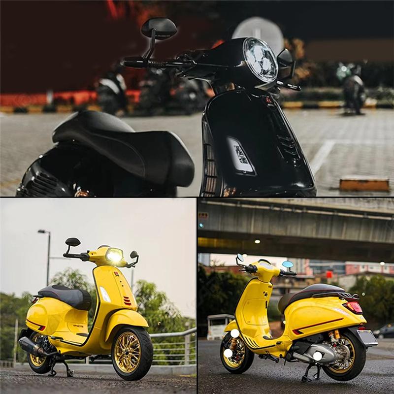 NEW-For Vespa Sprint 150 S150 GTS300 GTV RA Motorcycle Handlebar Mirrors Rear View Mirror