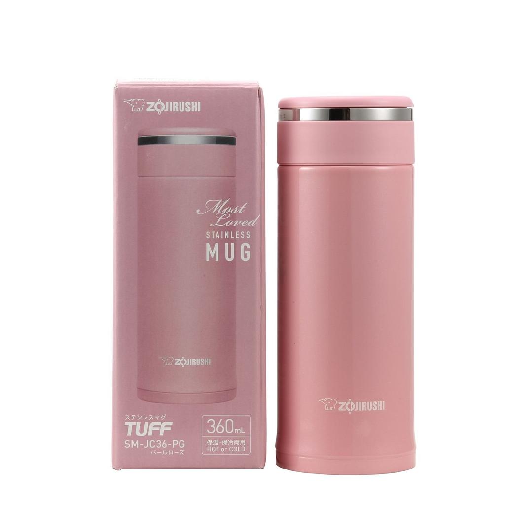 ZOJIRUSHI Stainless Steel Mug 360ml Pearl Rose SM-JC36-PG