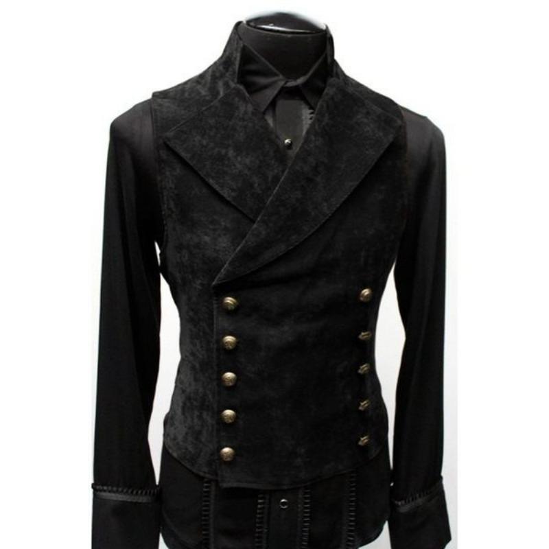 Autumn Winter Suit Stand Collar Suede Fashionable Solid Color Slim Versatile Double-breasted Jacket Vests