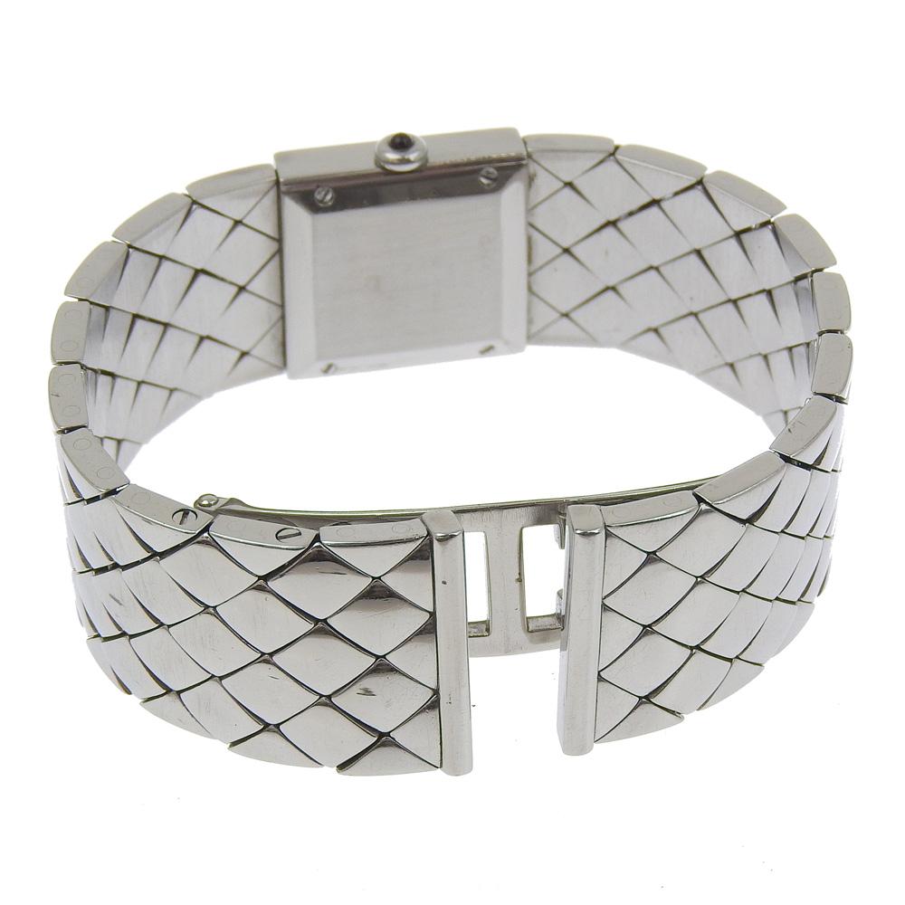 Chanel Matelasse Watches H0489 Diamond Bezel blackDial Stainless Steel Quartz Analog Display Women Used