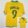 Vintage Brazil National Team Soccer Jersey Ronaldo 9 Classic Retro Football Shirt Short Sleeve Unisex