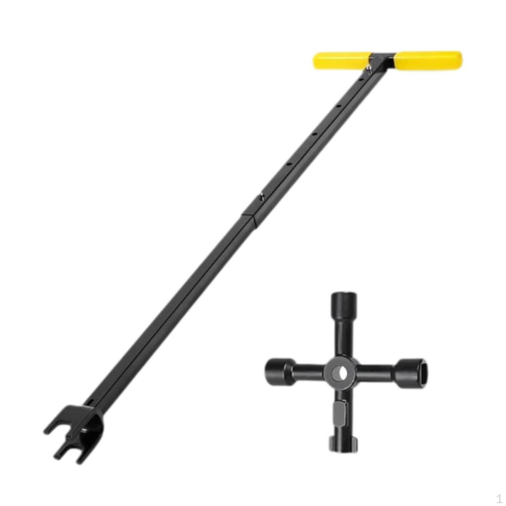 Instrument Profesional Contor de Apă cu Cheie Multifuncțională și Mâner T din Oțel Rezistent la Uzură pentru Robineți