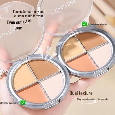 Mingxi Zhi 4-Color Concealer Palette: Smooth, Brightens, Conceals Blemishes & Acne Scars, Contours & Highlights, Non-Caking.