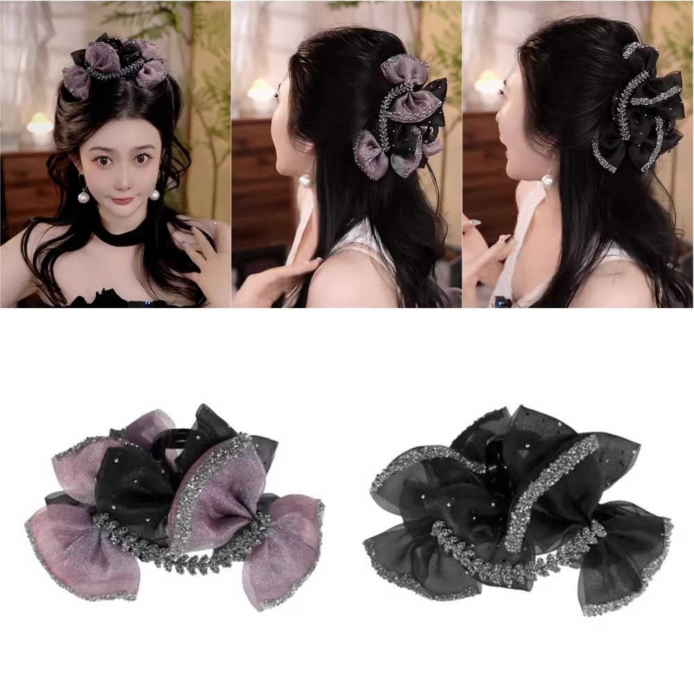 Shiny Hair Clip Mesh Hairpin Grips Hair Headwear Hair Claw For Girls