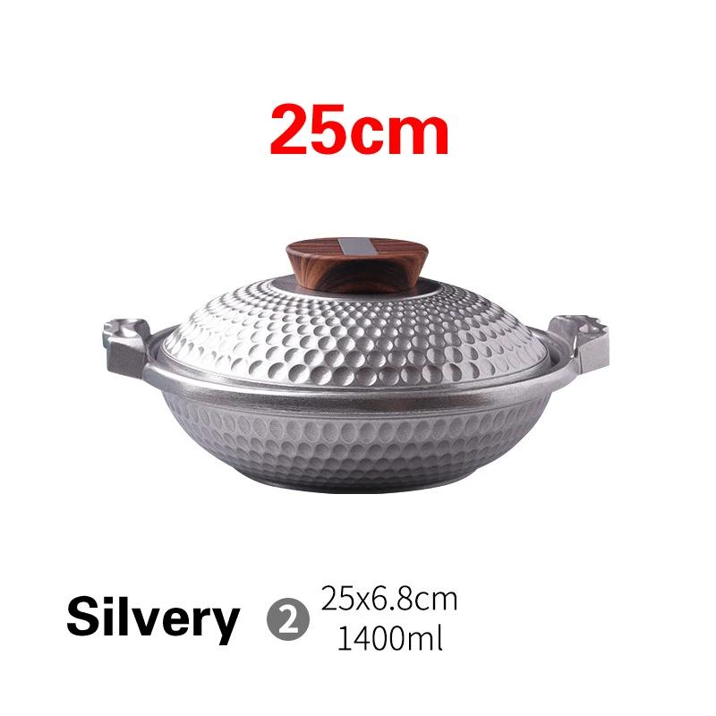 Commercial set Fish hot pot Fondue Chinoise Induction cooking gas universal aluminum pot tajine Thick uncoated soup dry pots